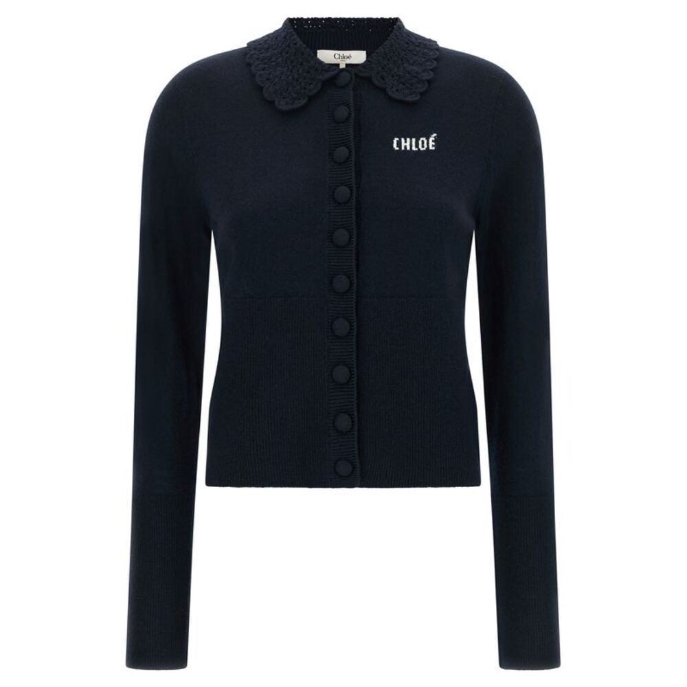 Chloé Blue Wool Women's Cardigan